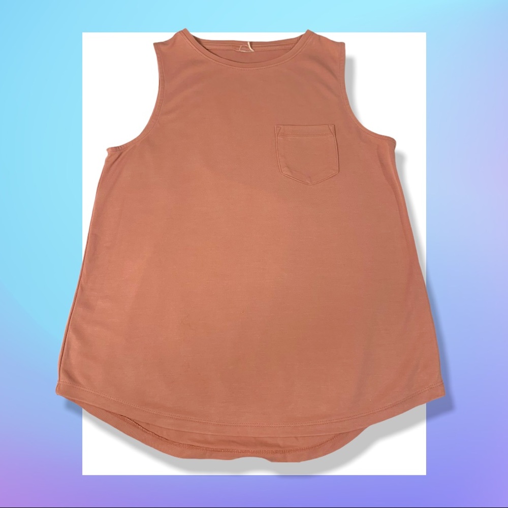 🥀DUSTY ROSE🥀 Tank Top with Front Pocket